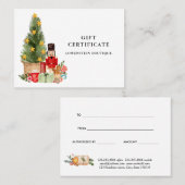 クリスマスツリーくるみ割りギフト証明書 割引カード (正面/裏面)