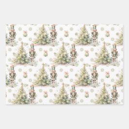 クリスマスツリーくるみ割り ラッピングペーパーシート