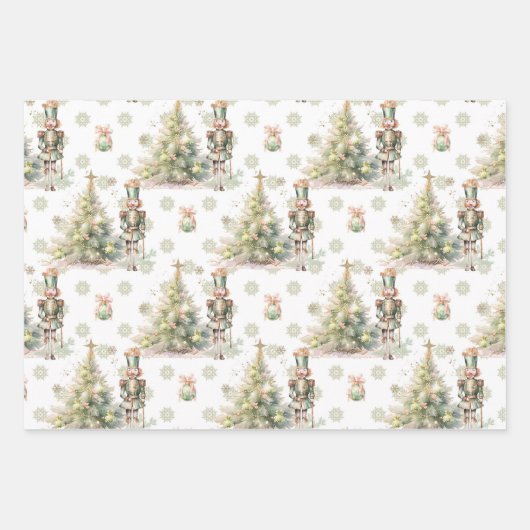 クリスマスツリーくるみ割り ラッピングペーパーシート (正面)