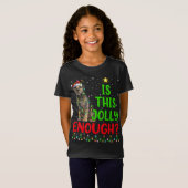 クリスマスツリーすてきはテリア縁どラー・チ Tシャツ (正面フル)