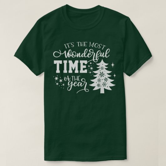 クリスマスツリーそれは最も素晴らしい時間だ Tシャツ (デザイン正面)
