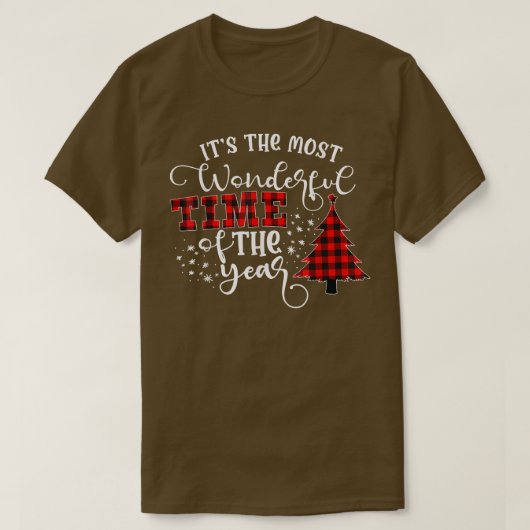 クリスマスツリーそれは最も素晴らしい時間だ Tシャツ (デザイン正面)