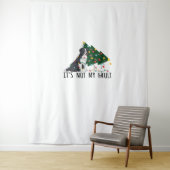 クリスマスツリーそれは私の悪いコリー縁どドッグChrではない タペストリー (インサイチュ)