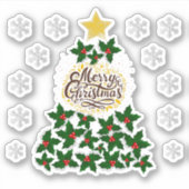 クリスマスツリーでメリークリスマス シール (正面)