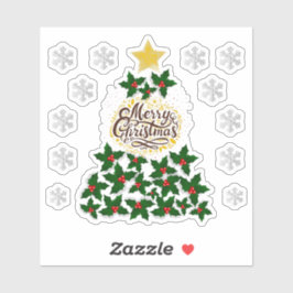 クリスマスツリーでメリークリスマス シール