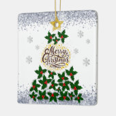 クリスマスツリーでメリークリスマス セラミックオーナメント (左)