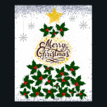 クリスマスツリーでメリークリスマス ポスター<br><div class="desc">メリークリスマス!誰もがクリスマスを愛している。家族旅行が綺麗だ。クリスマスプレゼントが大好き。このプリントのユニーク製品は、あなたの友人や愛する人々を休暇の気分に素晴らし置く。この可愛いポスターで壁をリフレッシュ！</div>