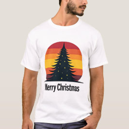 クリスマスツリーでメリークリスマス Tシャツ