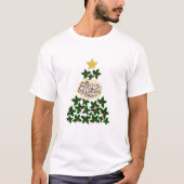 クリスマスツリーでメリークリスマス Tシャツ (正面)