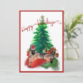 クリスマスツリーで産むドイツの羊飼い犬 (スタンド正面)