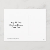 クリスマスツリーで眠っているゴールデンレトリバー シーズンポストカード (裏面)