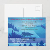 クリスマスツリーで道路を下る インビテーションポストカード (正面/裏面)