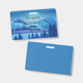 クリスマスツリーで道路を下る バッジ (正面＆裏面)