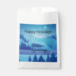 クリスマスツリーで道路を下る フェイバーバッグ