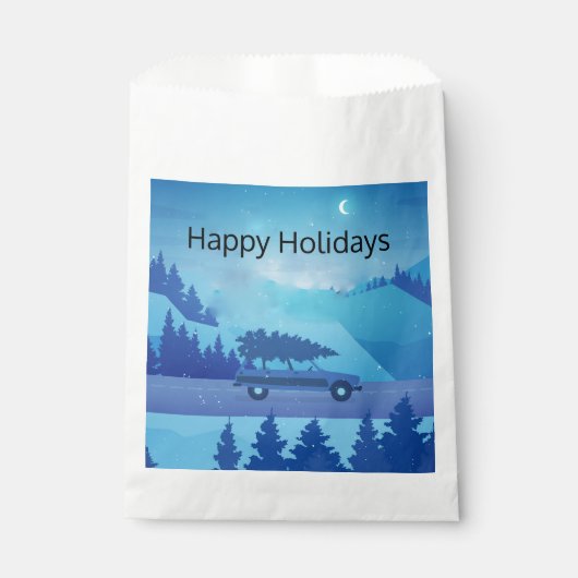 クリスマスツリーで道路を下る フェイバーバッグ (正面)