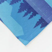 クリスマスツリーで道路を下る フリースブランケット (角)