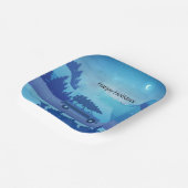 クリスマスツリーで道路を下る ペーパープレート (傾斜あり)