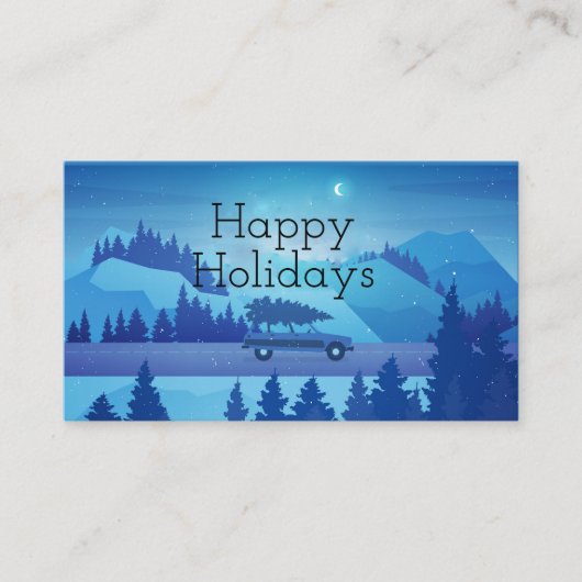 クリスマスツリーで道路を下る 名刺 (正面)