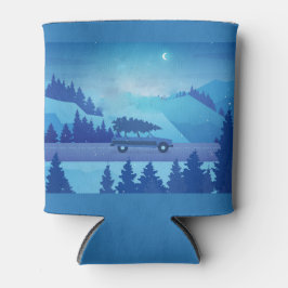 クリスマスツリーで道路を下る 缶クーラー