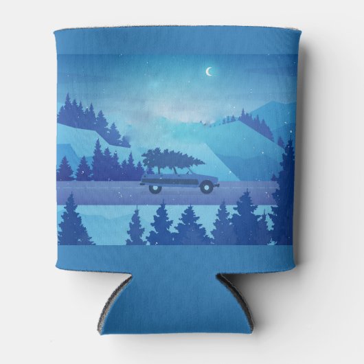 クリスマスツリーで道路を下る 缶クーラー (正面)