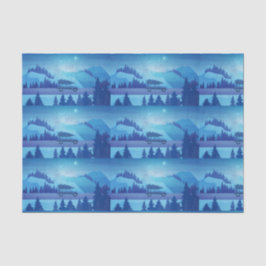 クリスマスツリーで道路を下る 薄葉紙