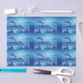 クリスマスツリーで道路を下る 薄葉紙 (クラフト)