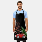 クリスマスツリーで雪車に エプロン (着用した状態)