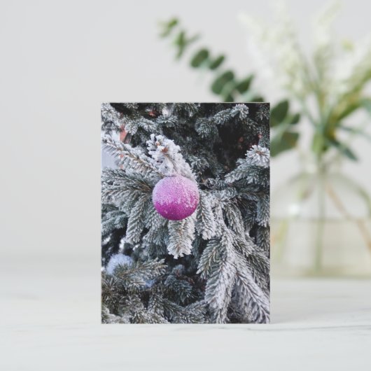 クリスマスツリーとおもちゃつきクリスマスポストカード ポストカード (スタンド正面)