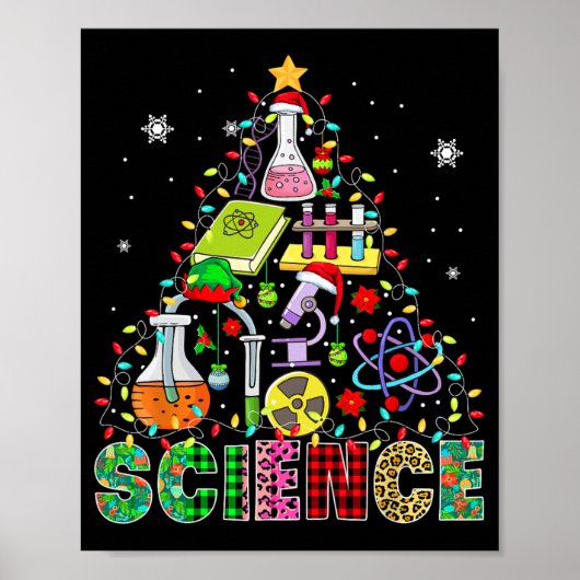 クリスマスツリーとしての科学サンタエルフの教育ツール ポスター (正面)