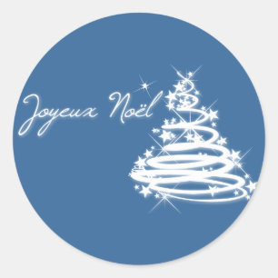 クリスマスツリーとのJoyeux Noël ラウンドシール