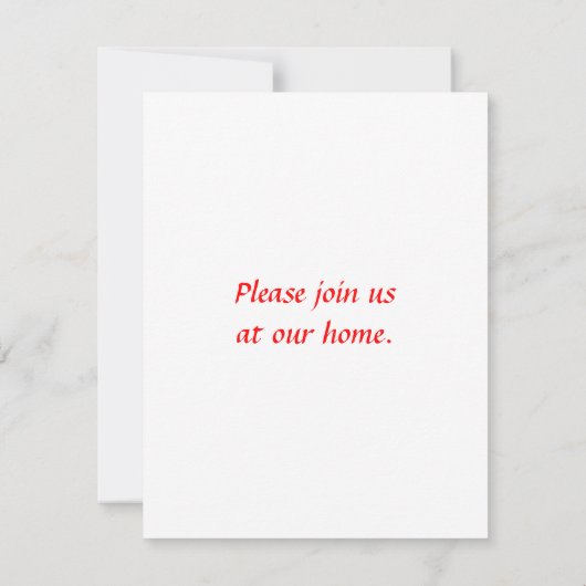 クリスマスツリーとのJoyeux Noël 招待状 (裏面)