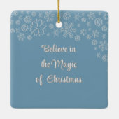 クリスマスツリーとオオカミ セラミックオーナメント (裏面)