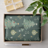 クリスマスツリーとオーナメントパターン 薄葉紙 (ギフト)