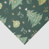 クリスマスツリーとオーナメントパターン 薄葉紙 (詳細)