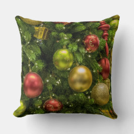 クリスマスツリーとオーナメント装飾用クッション クッション