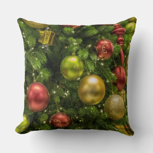 クリスマスツリーとオーナメント装飾用クッション クッション (正面)