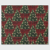 クリスマスツリーとオーナメント ラッピングペーパー (フラット)