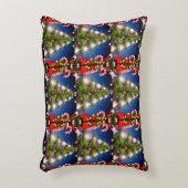 クリスマスツリーとキャンディーの装飾ピロー アクセントクッション (正面(垂直))