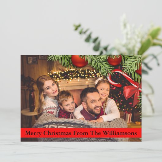 クリスマスツリーとキャンディー縁どステック シーズンカード (スタンド正面)