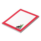 クリスマスツリーとギフトとノワールをチャット ノートパッド (回転)