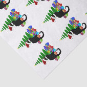 クリスマスツリーとギフトとノワールをチャット 薄葉紙 (詳細)