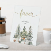 クリスマスツリーとギフトのお礼サイン 台座サイン (インサイチュ)