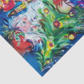 クリスマスツリーとギフト付きサンタ 薄葉紙 (詳細)