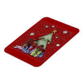 クリスマスツリーとギフト マグネット (左側)