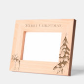 クリスマスツリーとギフト レーザー彫刻フレーム (左)