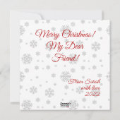 クリスマスツリーとクリスマスの言葉 シーズンカード (裏面)