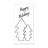 クリスマスツリーとグリーティングアートスタンプ ラバースタンプ (インプリント)
