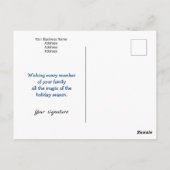 クリスマスツリーとサンタを持つペットシッタードッグ ポストカード (裏面)