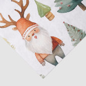 クリスマスツリーとサンタクロースの水彩画 薄葉紙 (詳細)