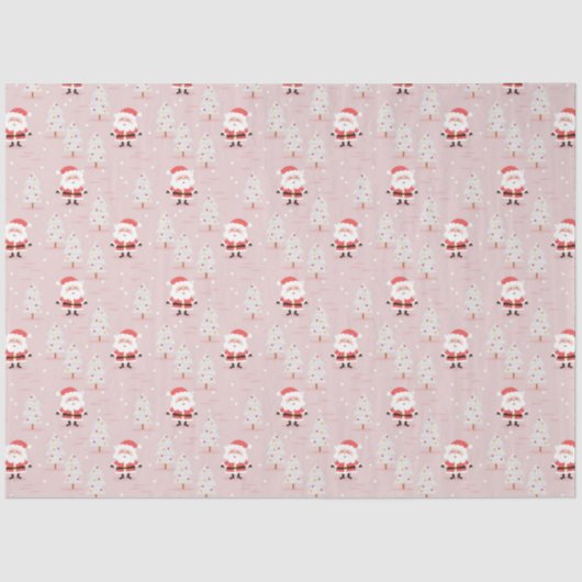 クリスマスツリーとサンタクロース 薄葉紙 (正面)